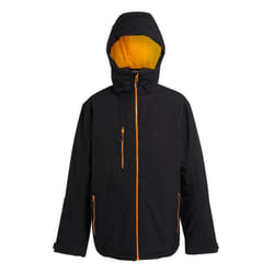 Regatta - Veste imperméable NAVIGATE - Homme (Noir / Orange vif)
