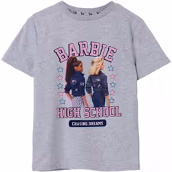 Barbie - T-shirt HIGH SCHOOL - Fille (Gris chiné)