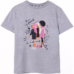 Barbie - T-shirt THERE IS POWER IN KINDNESS - Fille (Gris)