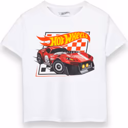 Hot Wheels - T-shirt - Garçon (Blanc)