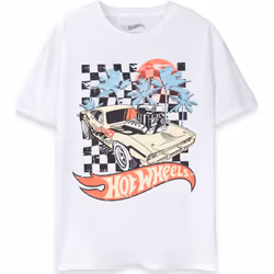 Hot Wheels - T-shirt - Homme (Blanc)
