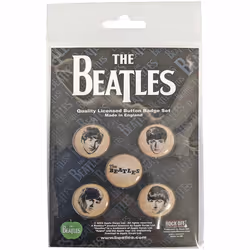 The Beatles - Badge SHE LOVES YOU (Beige / Noir)