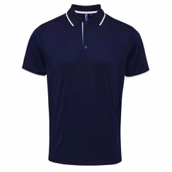 Premier - Polo COOLCHECKER - Homme (Bleu marine / Blanc)