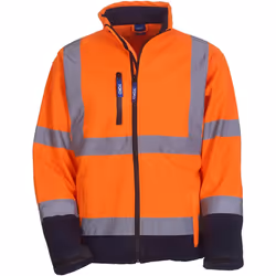 Yoko - Veste softshell - Adulte (Orange / Bleu marine)