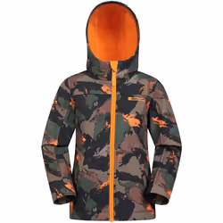 Mountain Warehouse - Veste softshell EXODUS - Enfant (Kaki foncé)