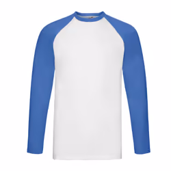 Fruit of the Loom - T-shirt - Adulte (Blanc / Bleu roi)