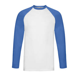 Fruit of the Loom - T-shirt - Adulte (Blanc / Bleu roi)