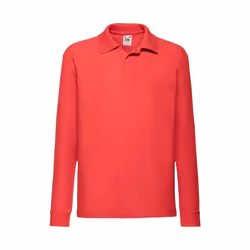 Fruit Of The Loom - Polo manches longues - Unisexe (Rouge)