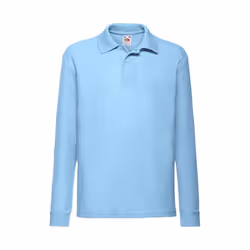 Fruit Of The Loom - Polo manches longues - Unisexe (Bleu ciel)