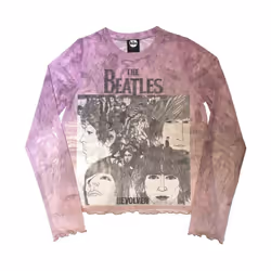The Beatles - Haut court REVOLVER - Femme (Rose)