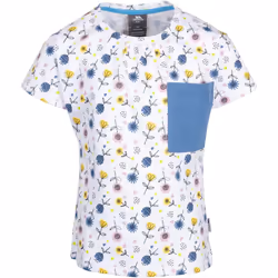 Trespass - T-shirt PLEASANTLY - Fille (Blanc / Bleu / Jaune)