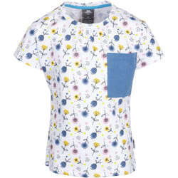 Trespass - T-shirt PLEASANTLY - Fille (Blanc / Bleu / Jaune)