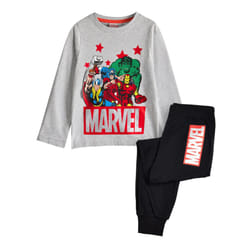 Marvel Avengers - Ensemble de pyjama long - Garçon (Noir / Gris)