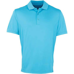 Premier - Polo COOLCHECKER - Homme (Turquoise vif)