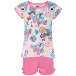 Disney - Ensemble de pyjama court - Fille (Rose / Blanc)