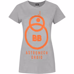 Star Wars: The Force Awakens - T-shirt ASTROMECH DROID - Femme (Gris)