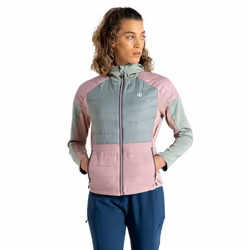 Dare 2B - Veste hybride CULMINATION - Femme (Bleu sarcelle / Pêche néon / Blanc)