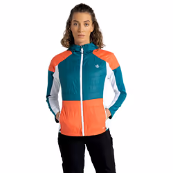 Dare 2B - Veste hybride CULMINATION - Femme (Bleu sarcelle / Pêche néon / Blanc)