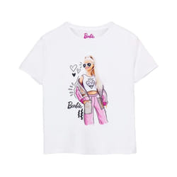 Barbie - T-shirt - Fille (Blanc)