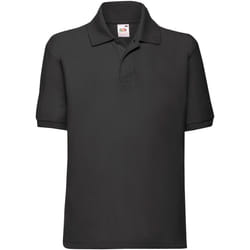 Fruit of the Loom - Polo 65/35 - Enfant (Noir)