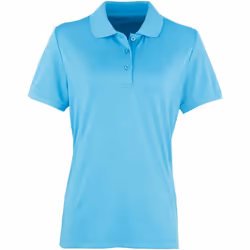 Premier - Polo COOLCHECKER - Femme (Turquoise vif)