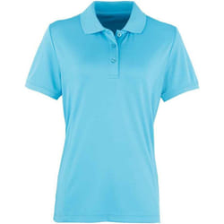 Premier - Polo COOLCHECKER - Femme (Turquoise vif)