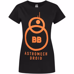 Star Wars: The Force Awakens - T-shirt ASTROMECH DROID - Femme (Noir)