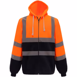 Yoko - Veste à capuche - Homme (Orange / Bleu marine)