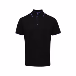Premier - Polo COOLCHECKER - Homme (Noir / Violet)