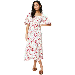 Dorothy Perkins - Robe mi-longue - Femme (Blanc cassé)