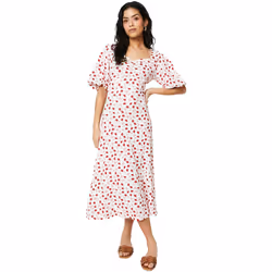 Dorothy Perkins - Robe mi-longue - Femme (Blanc cassé)