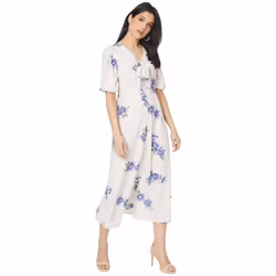 Dorothy Perkins - Robe mi-longue - Femme (Blanc cassé)