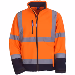 Yoko - Veste softshell - Adulte (Orange / Bleu marine)