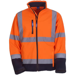 Yoko - Veste softshell - Adulte (Orange / Bleu marine)