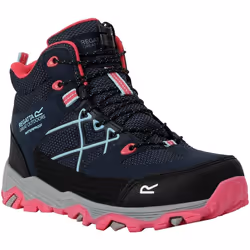 Regatta - Bottines de marche SAMARIS - Enfant (Bleu marine / Rose fluo)