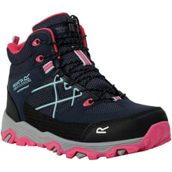 Regatta - Bottines de marche SAMARIS - Enfant (Bleu marine / Rose fluo)