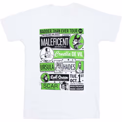 Disney - T-shirt BADDER THAN EVER TOUR - Adulte (Blanc)