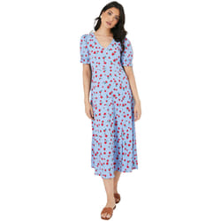Dorothy Perkins - Robe mi-longue - Femme (Bleu)