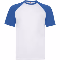 Fruit of the Loom - T-shirt - Adulte (Blanc / Bleu roi)