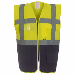 Yoko - Gilet EXECUTIVE - Adulte (Jaune / Bleu marine)