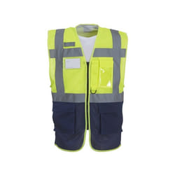 Yoko - Gilet haute visibilité EXECUTIVE - Homme (Jaune / Bleu marine)