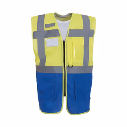 Yoko - Gilet haute visibilité EXECUTIVE - Homme (Jaune / Bleu roi)