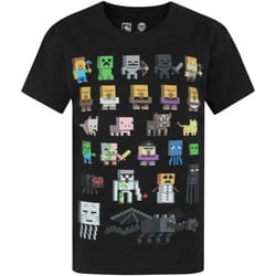Minecraft - T-shirt manches courtes - Garçon (Noir / Orange)