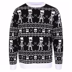 The Simpsons - Pull - Adulte (Noir / Blanc)