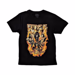 Kiss - T-shirt END OF THE ROAD TOUR - Adulte (Noir / Orange)