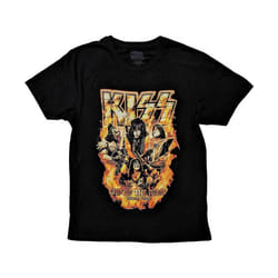 Kiss - T-shirt END OF THE ROAD TOUR - Adulte (Noir / Orange)
