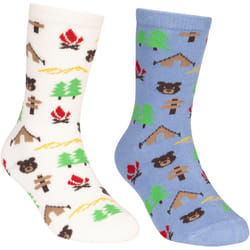 Trespass - Chaussettes CAMPING - Enfant (Bleu / Blanc cassé)