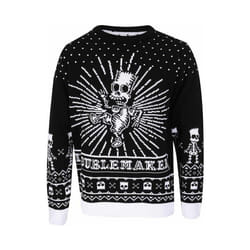 The Simpsons - Pull BAD TO THE BONE - Adulte (Noir / Blanc)