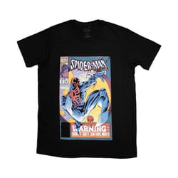 Spider-Man - T-shirt WARNING - Adulte (Noir)