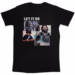 The Beatles - T-shirt LET IT BE - Adulte (Noir)